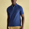Woody Blue Regular Fit Cotton Pique Polo Shirt