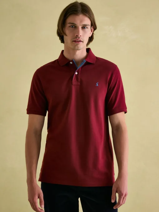 Woody Burgundy Regular Fit Cotton Pique Polo Shirt