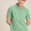 Woody Light Green Regular Fit Cotton Pique Polo Shirt