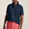 Woody Navy Blue Regular Fit Cotton Pique Polo Shirt