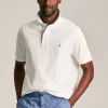 Woody White Regular Fit Cotton Pique Polo Shirt